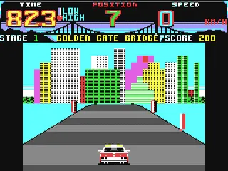 Cisco Heat gameplay screenshot on C64