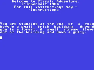 Classic Adventure gameplay screenshot on C64