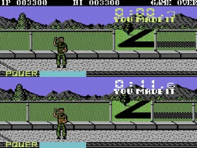 Combat School gameplay screenshot on C64
