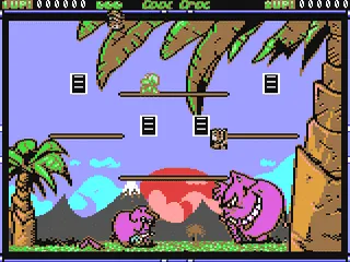 Cool Croc Twins gameplay screenshot on C64
