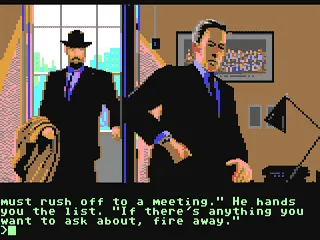 Corruption gameplay screenshot on C64