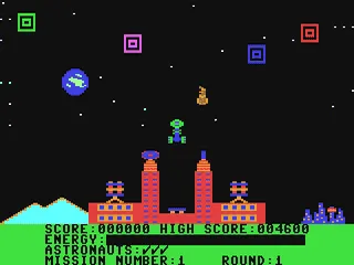 Cosmic Tunnels gameplay screenshot on C64