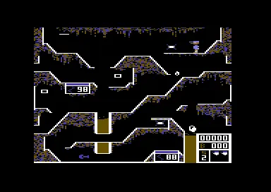 Crisis Mountain gameplay screenshot on C64