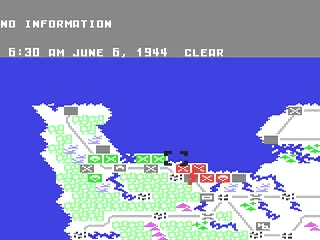 Crusade in Europe gameplay screenshot on C64