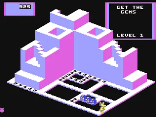 Crystal Castles gameplay screenshot on C64