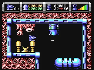 Cybernoid II: The Revenge gameplay screenshot on C64