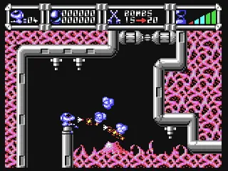 Cybernoid gameplay screenshot on C64