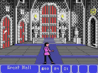Dark Castle gameplay screenshot on C64
