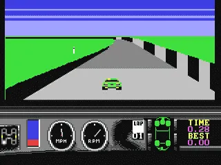 Days of Thunder gameplay screenshot on C64