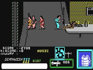 Death Wish 3 gameplay screenshot on C64