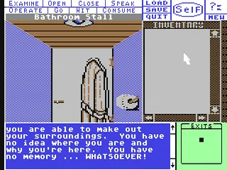 Déjà Vu gameplay screenshot on C64