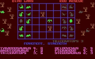 Dino Wars gameplay screenshot on C64