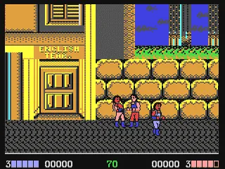 Double Dragon gameplay screenshot on C64