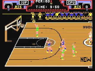 Double Dribble gameplay screenshot on C64