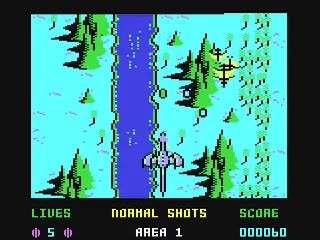 Dragon Spirit gameplay screenshot on C64
