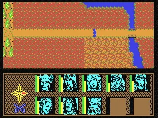 Dragons of Flame gameplay screenshot on C64