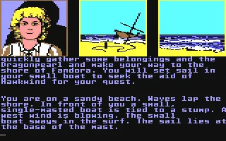 Dragonworld gameplay screenshot on C64