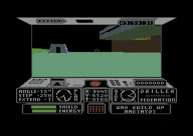 Driller gameplay screenshot on C64