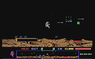 Dropzone gameplay screenshot on C64