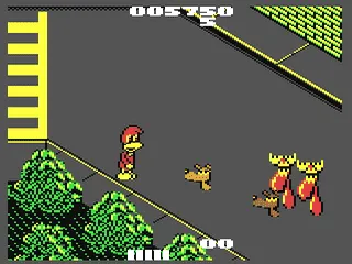 Dynamite Düx gameplay screenshot on C64