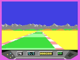 Elektra Glide gameplay screenshot on C64