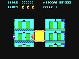Elevator Action gameplay screenshot on C64