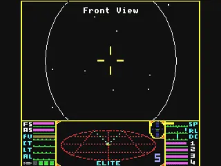 Elite gameplay screenshot on C64