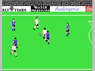 Emlyn Hughes International Soccer gameplay screenshot on C64