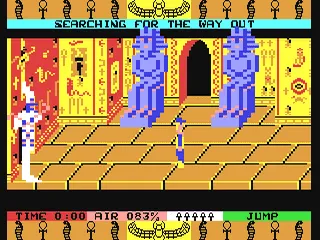 Entombed gameplay screenshot on C64