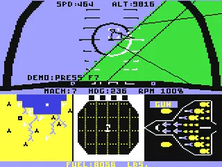 F-15 Strike Eagle gameplay screenshot on C64