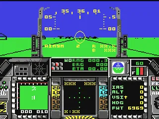 F-16 Combat Pilot gameplay screenshot on C64