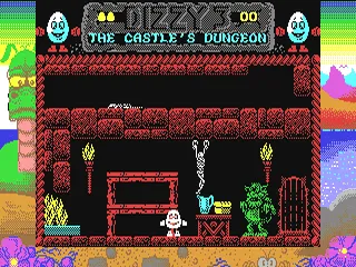 Fantasy World Dizzy gameplay screenshot on C64
