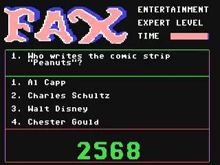 Fax gameplay screenshot on C64
