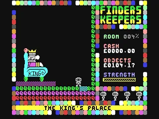 Finders Keepers gameplay screenshot on C64