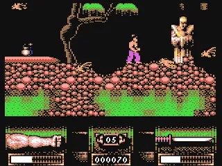 First Samurai gameplay screenshot on C64