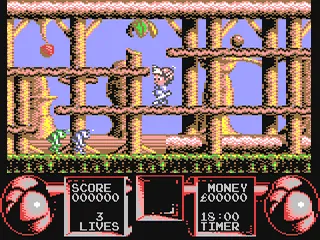 Flimbo's Quest gameplay screenshot on C64