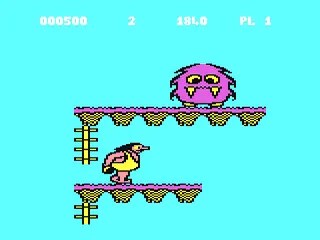 Frak! gameplay screenshot on C64