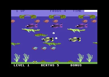 Frogger II: ThreeeDeep! gameplay screenshot on C64
