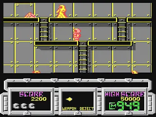 Future Knight gameplay screenshot on C64