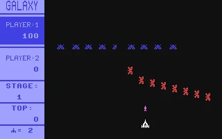 Galaxy gameplay screenshot on C64