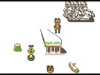 Garfield: Winter's Tail gameplay screenshot on C64