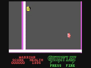 Gauntlet gameplay screenshot on C64