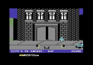 Ghostbusters gameplay screenshot on C64