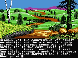 Gnome Ranger gameplay screenshot on C64