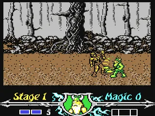 Golden Axe gameplay screenshot on C64