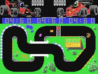 Grand Prix Simulator gameplay screenshot on C64