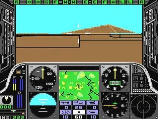 Gunship gameplay screenshot on C64