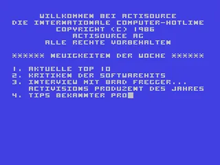 Hacker II: The Doomsday Papers gameplay screenshot on C64