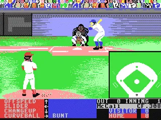 HardBall! gameplay screenshot on C64
