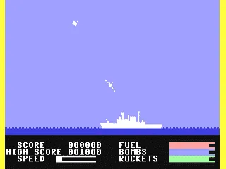 Harrier Attack gameplay screenshot on C64
